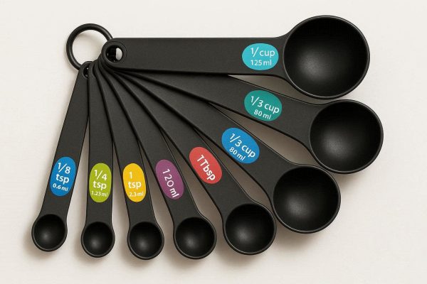 Plastic Measuring Spoon Set of 10 with Color Coded Markings
