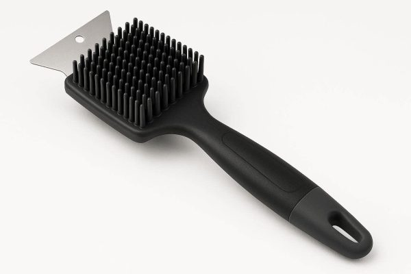 Silicone Grill Brush with Scraper for Deep Cleaning and Basting