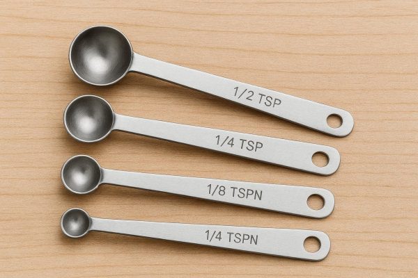 Mini Measuring Spoon Set of 4 for Small Spice and Herb Measurements
